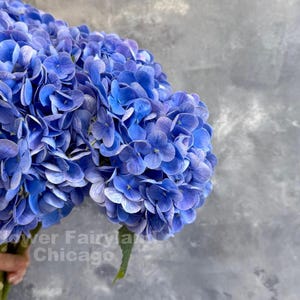 Real Touch Huge Hydrangea Stem - Artificial Flower - Blue Violet
