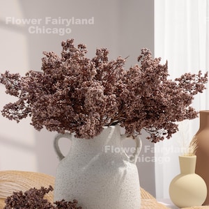 Mini-tronc de faux baies - Plante artificielle - Brun violacé