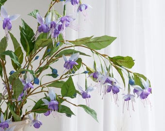 41" Fuchsia Flower Branch - Artificial Plant - Blue Purple