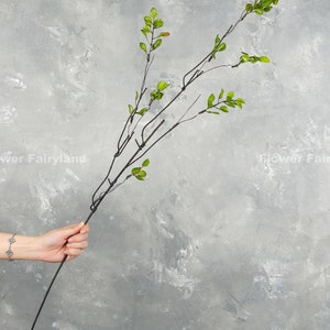 39 Decorative Leaf Stem Artificial Plant Wedding/Home Decoration Gifts Green image 2