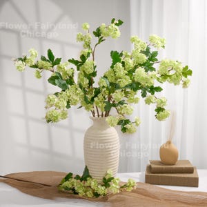 Faux Snowball Stem - Artificial Flower - Light Green