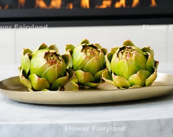 Faux Artichoke | High Quality Artificial Vegetable | Kitchen/Home Decoration | DIY | Gifts - Green