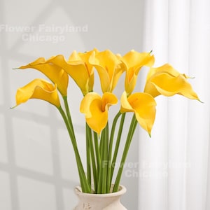 20&quot; Natural Touch Faux Calla Lily - Artificial Flower - Yellow
