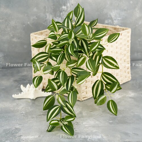 18 Faux Tradescantia Hanging Plant Artificial Plant Etsy