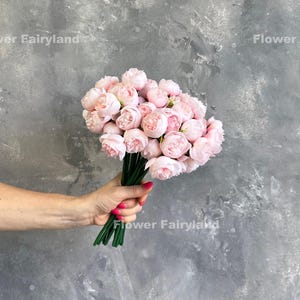 54 Small Heads Peony Bouquet | Artificial Flower | Centerpieces | DIY Floral | Wedding Bouquet | Home Decoration | Gifts - Pink