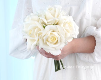 5 Stems Real Touch Rose Bouquet - Artificial Flower - Multi-color