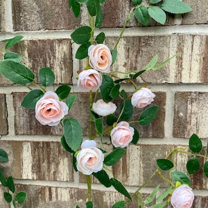 72" Mini Rose Garland | Artificial Flower Garland | Hanging Vine | Wall/wedding/home Decoration ...