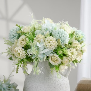 Mixed Flower Small Bouquet - Artificial Flower - Mint Green