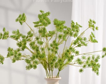 31“ Faux Queen Anne&#39;s Lace Branch - Artificial Plant - Green