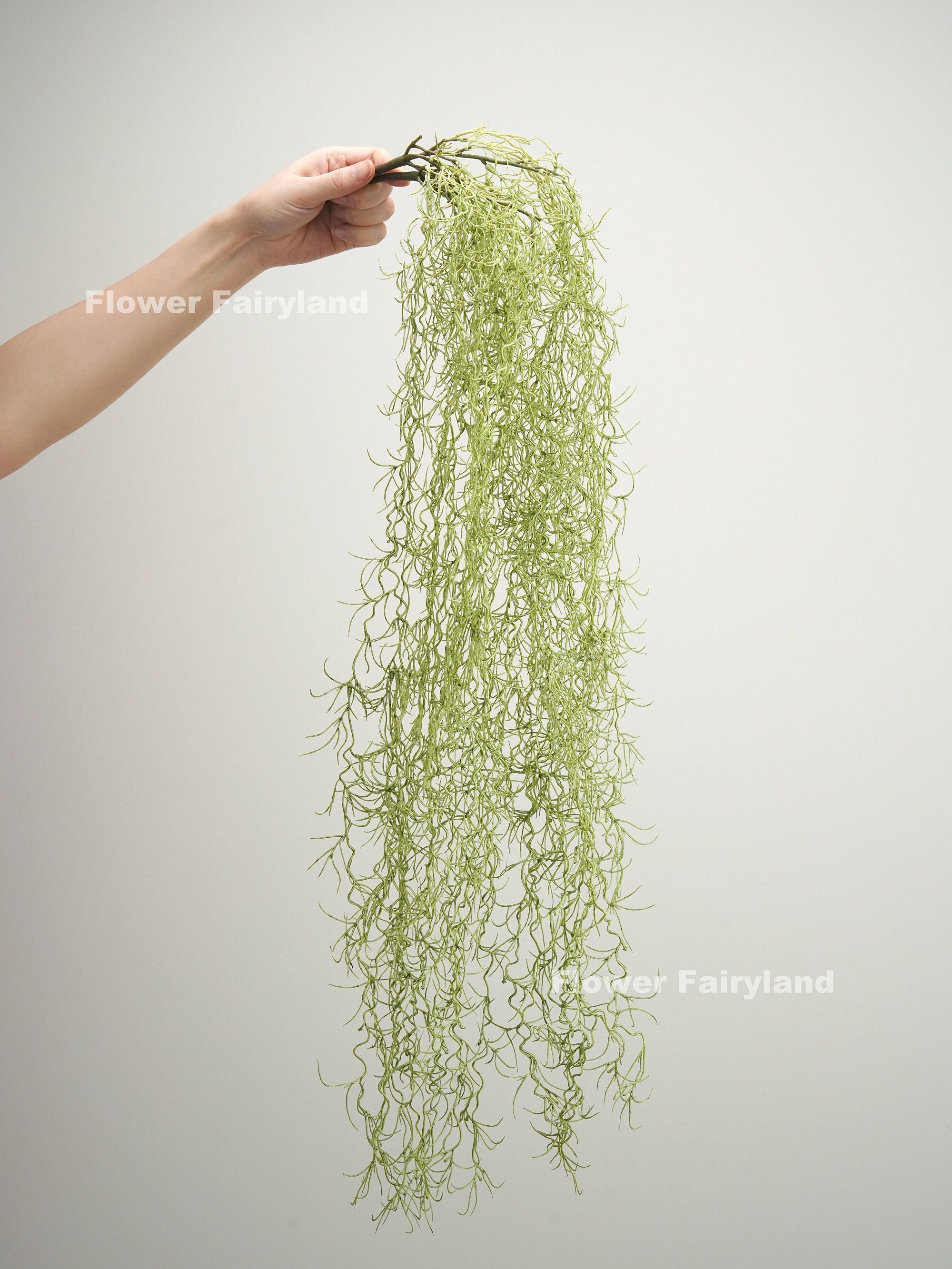Zukuco Artificial Moss Vines Hanging Plants, Faux Greenery Moss