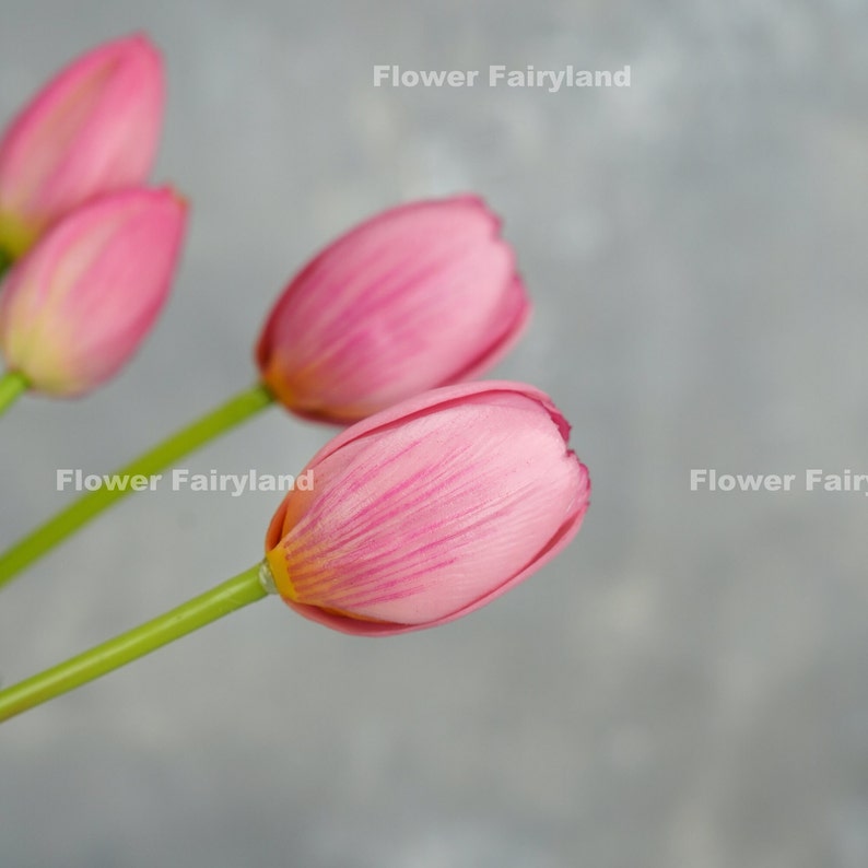 5 Stems Faux Tulip High Quality Artificial Flower Etsy