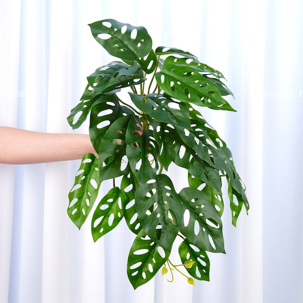 16" Faux Monstera Adansonii Hanging Plant | DIY | High Quality Artificial Plant | Home Decors | Gifts