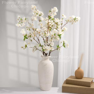 フェイク桜 | 高品質造花 | センターピース | DIY | ウェディングフラワー | ホームデコレーション | ギフト - ホワイト
