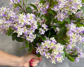 Faux Lilac Stem - Artificial Flower - Lavender