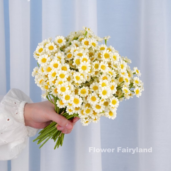 Chamomile Bundle | Artificial Flower | DIY | Wedding/Home Decoration | Gifts - Bright White