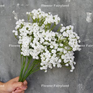 4 Pack  27 Pink Babys Breath Artificial Flowers, Gypsophila Real Tou