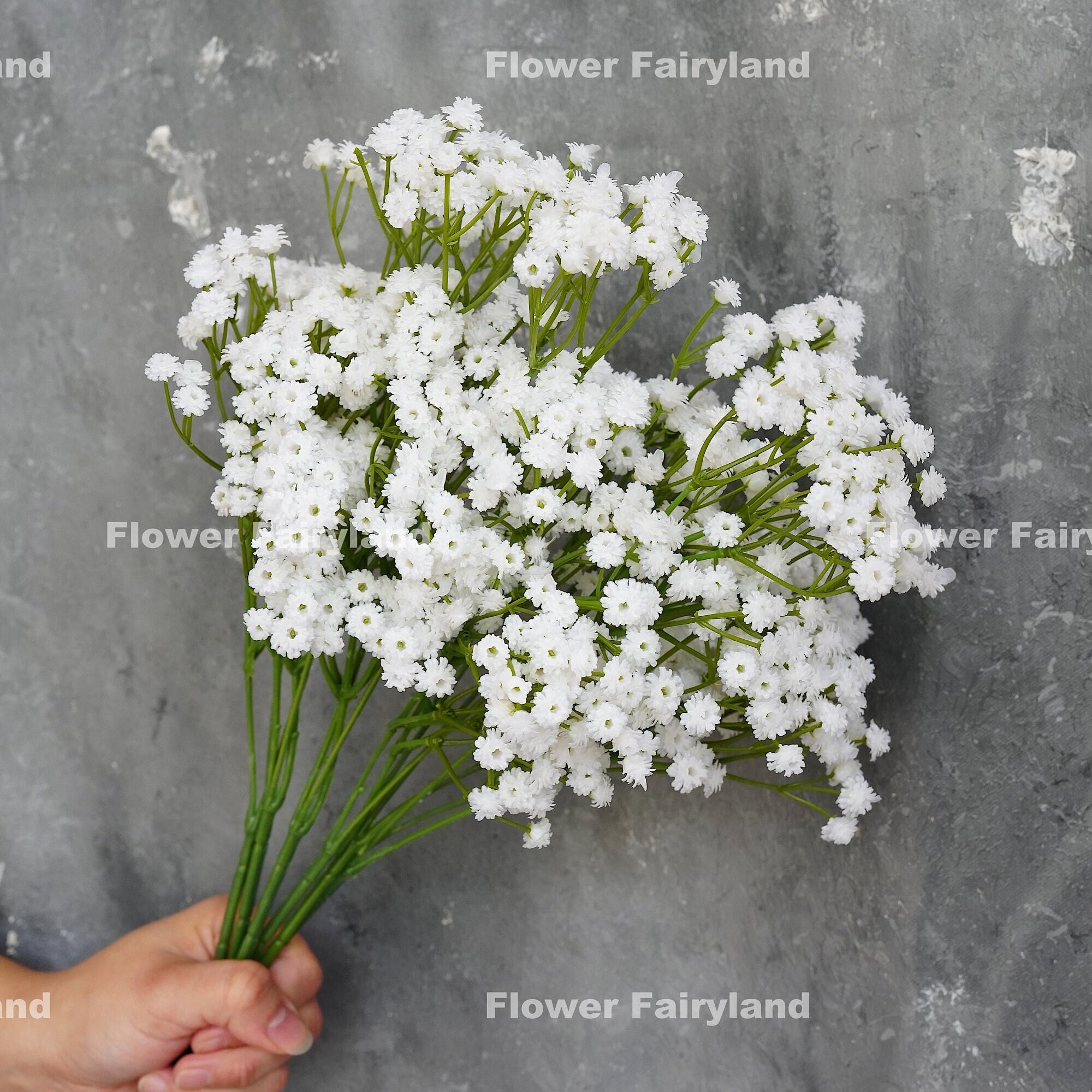 Bringsine Baby Breath Gypsophila Wedding Decoration White Colour Silk Artificial Flowers 20 Pieces /lot