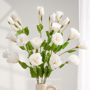 Real Touch Lisianthus - Artificial Flower - White