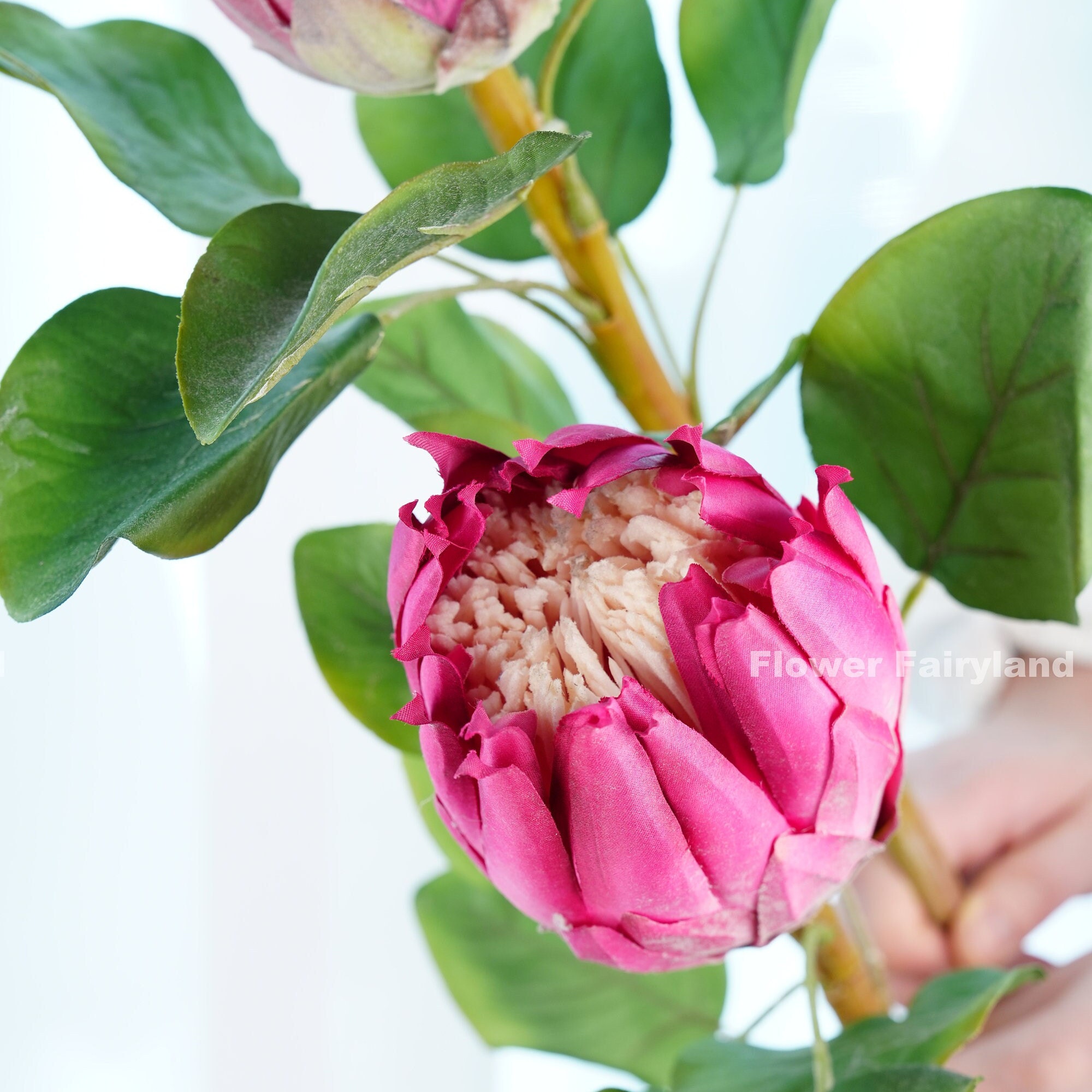 Faux King Protea Stem Artificial Flower Large Size Etsy