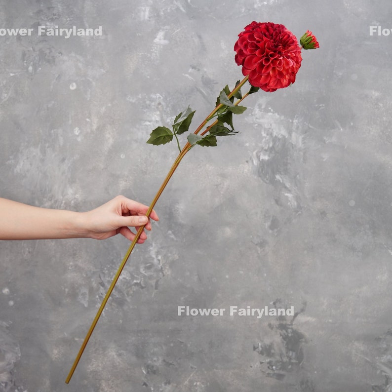 Realistic Palmares Dahlia Stem High Quality Artificial Flower Centerpieces DIY Floral Wedding/Home Decors Gifts Multi-color image 7