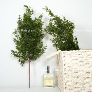 Artificial Pine Branches Pine Cones 33 Cm Set of 3 