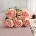 32' 8 Stems Dried Look Faux Peony Bouquet | Artificial Flower | Wedding/Home Decoration | Gifts - Light Pink 