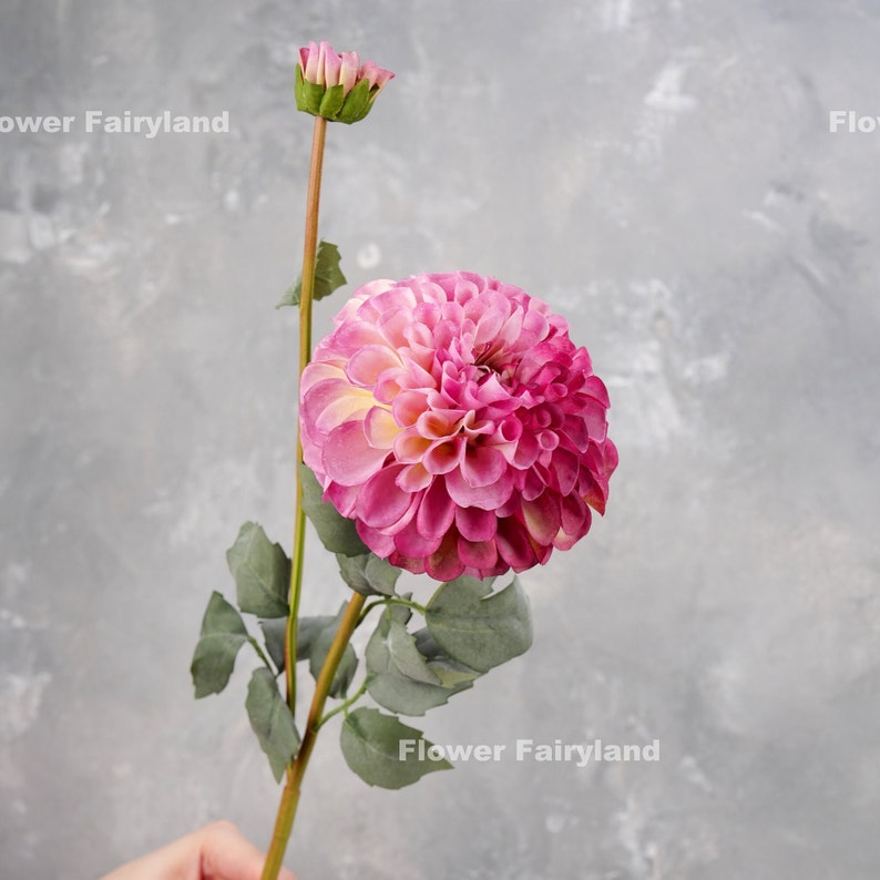 Realistic Palmares Dahlia Stem High Quality Artificial Flower Centerpieces DIY Floral Wedding/Home Decors Gifts Multi-color image 4