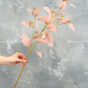 Seeded Eucalyptus Stem Artificial Plant DIY Greenery Floral Home decor Wedding/Home Decoration Gifts Pale Pink image 2