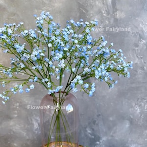 21" Faux Schleierkraut | Hochwertige künstliche Blume | DIY | Mittelstücke | Floral | Hochzeitsstrauß | Wohndekors | Geschenke - Hellblau