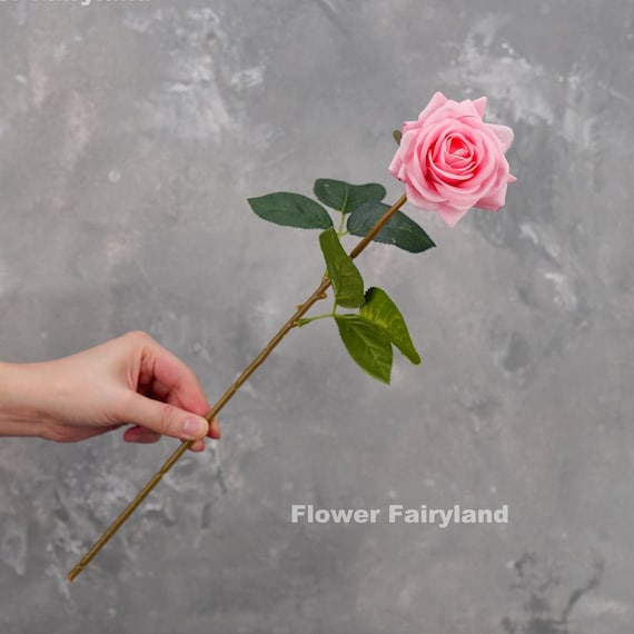 Stelo di rosa in lattice Real Touch / Fiore artificiale di alta qualità / Floreale  fai da te / Matrimonio/Decorazioni per la casa / Regali Rosa -  Italia