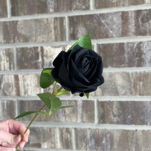 Artificial Rose Stem - Artificial Flower - Black