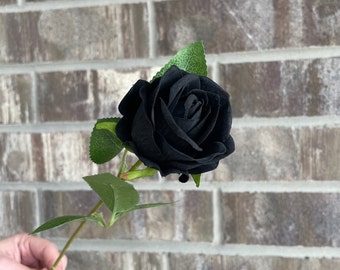 Artificial Rose Stem - Artificial Flower - Black