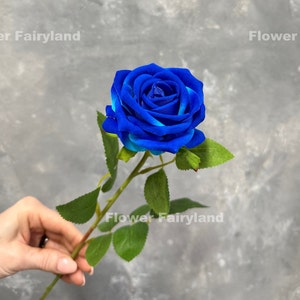 Faux Rose Bouquet Velvet Rose Stem High Quality Artificial Flower DIY ...