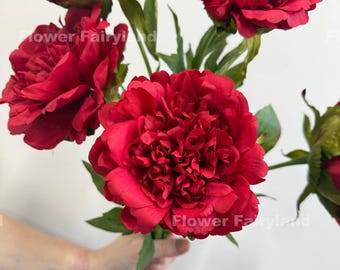 Peonía Real Touch - Flor artificial - Roja