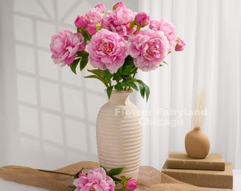 つぼみ付きフェイク牡丹 - 造花 - ホワイトピンク - Etsy 日本