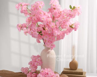 38" Faux Cherry Blossom Huge Branch - Artificial Flower - Pink