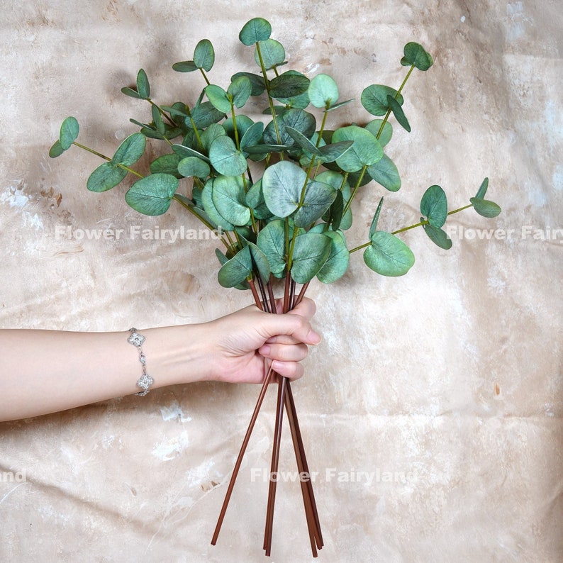 Real Touch Faux Eucalyptus Stem High Quality Artificial Etsy