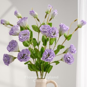 Real Touch Lisianthus - Artificial Flower - Light Purple