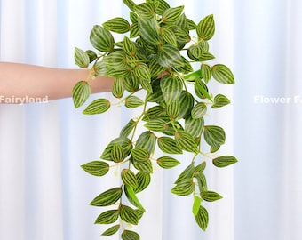 18" Faux Tradescantia Hanging Plant | Artificial Plant | DIY Greenery | Wall/Pot/Vase/Home Decoration | Gifts - Green