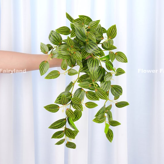 18" Faux Hanging Tradescantia - Artificial Plant - Green
