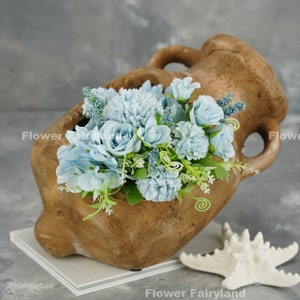 Mixed Flower Small Bouquet | Artificial Flower | Wedding/Home Decoration | Gifts - Blue