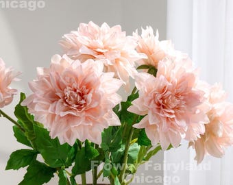 Real Touch dahlia steel - kunstbloem - lichtroze
