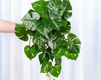 16" Turtle Leaf Hanging Plant | Artificial Plant | DIY Greenery | Wall/Pot/Vase/Home Decoration | Gifts