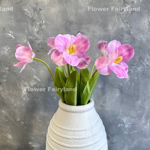 Tulipe artificielle ouverte - Fleur artificielle - Rose