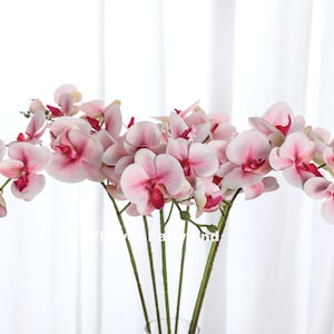 38" 9 teste di orchidea / fiore artificiale / fai da te floreale / centrotavola / matrimonio / decorazione della casa / regali - magenta