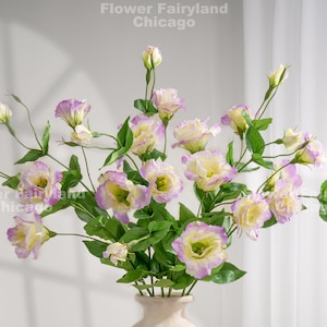 3 Heads Faux Lisianthus Stem - Artificial Flower - Lavender Purple