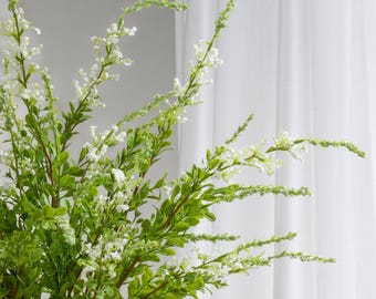32" Faux Sage Plant Branch - Artificial Plant - Bright White