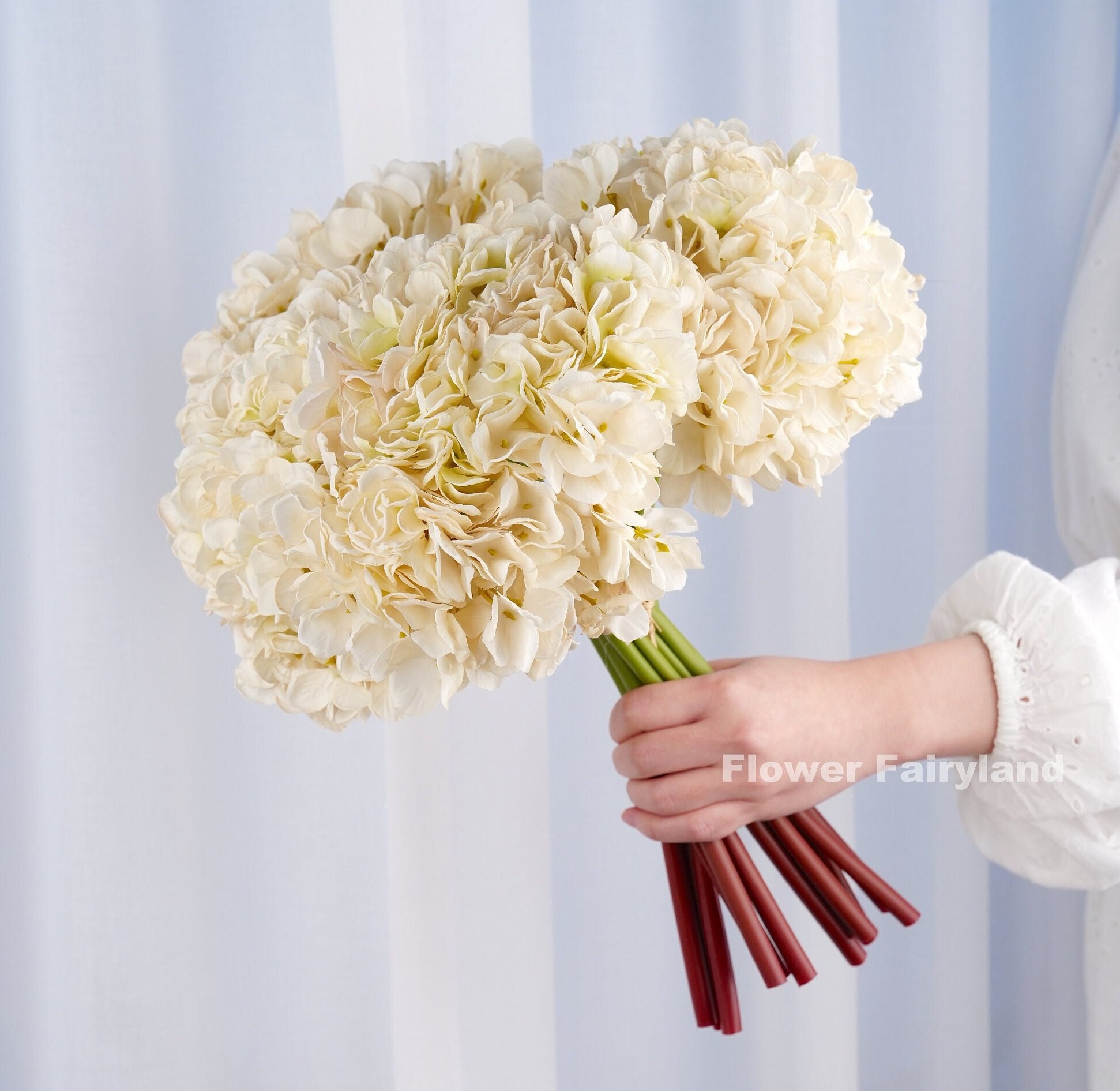Hortensias secas de seda, hortensias artificiales, centros de mesa vintage,  ramos de novia de boda de seda DIY -  España