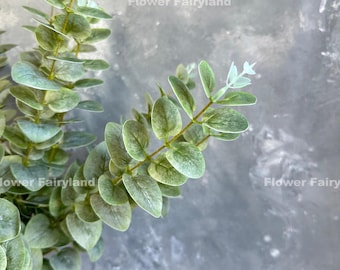 Faux Eucalyptus Branch - Artificial Plant - Dusty Green