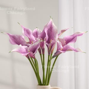 24&quot; Natural Touch Faux Calla Lily - Artificial Flower - Lilac